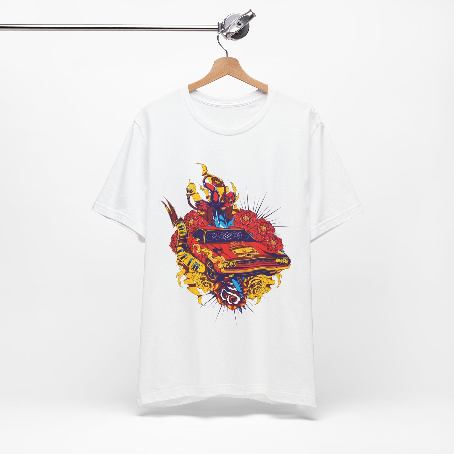 Vibrant Graphic Tee featuring Bold Car Design
