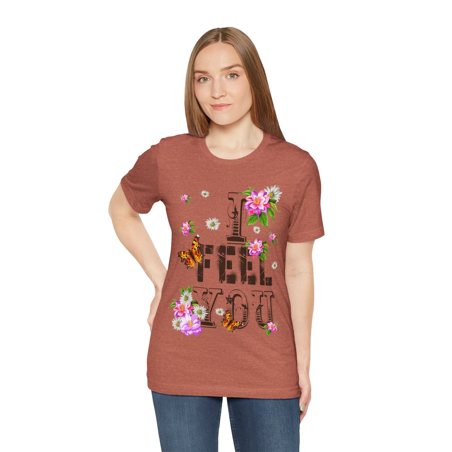 Floral Butterfly Graphic Tee - I Feel You