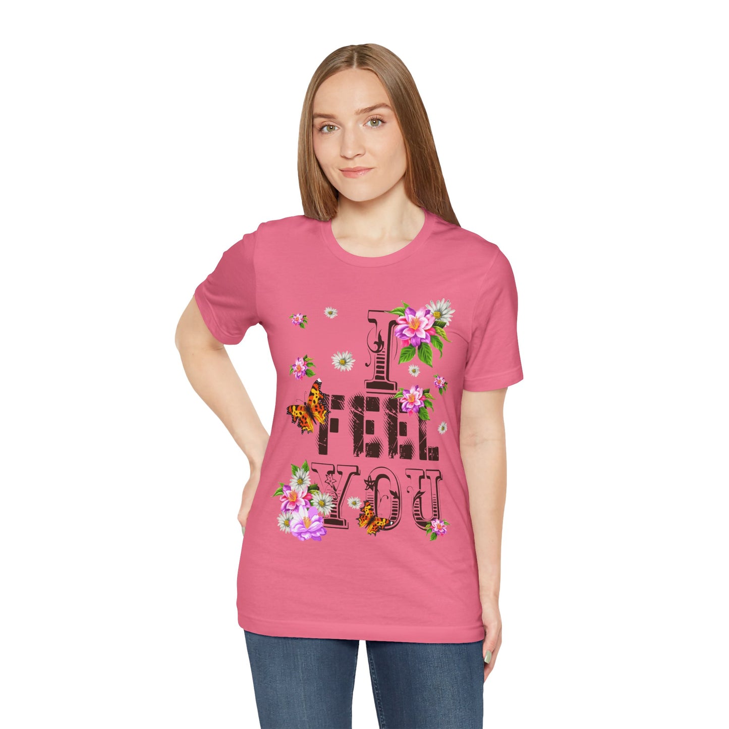 Floral Butterfly Graphic Tee - I Feel You