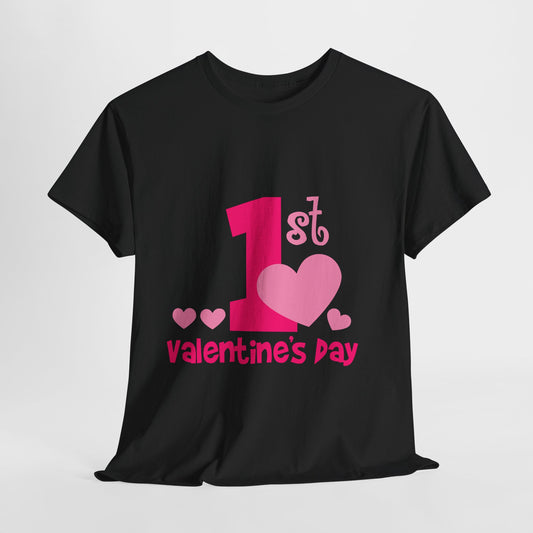 Valentine's Day First Tee for Couples, Cute Unisex Cotton T-Shirt, Perfect Gift for New Parents, Fun Valentine's Day Tee, Celebration [...]