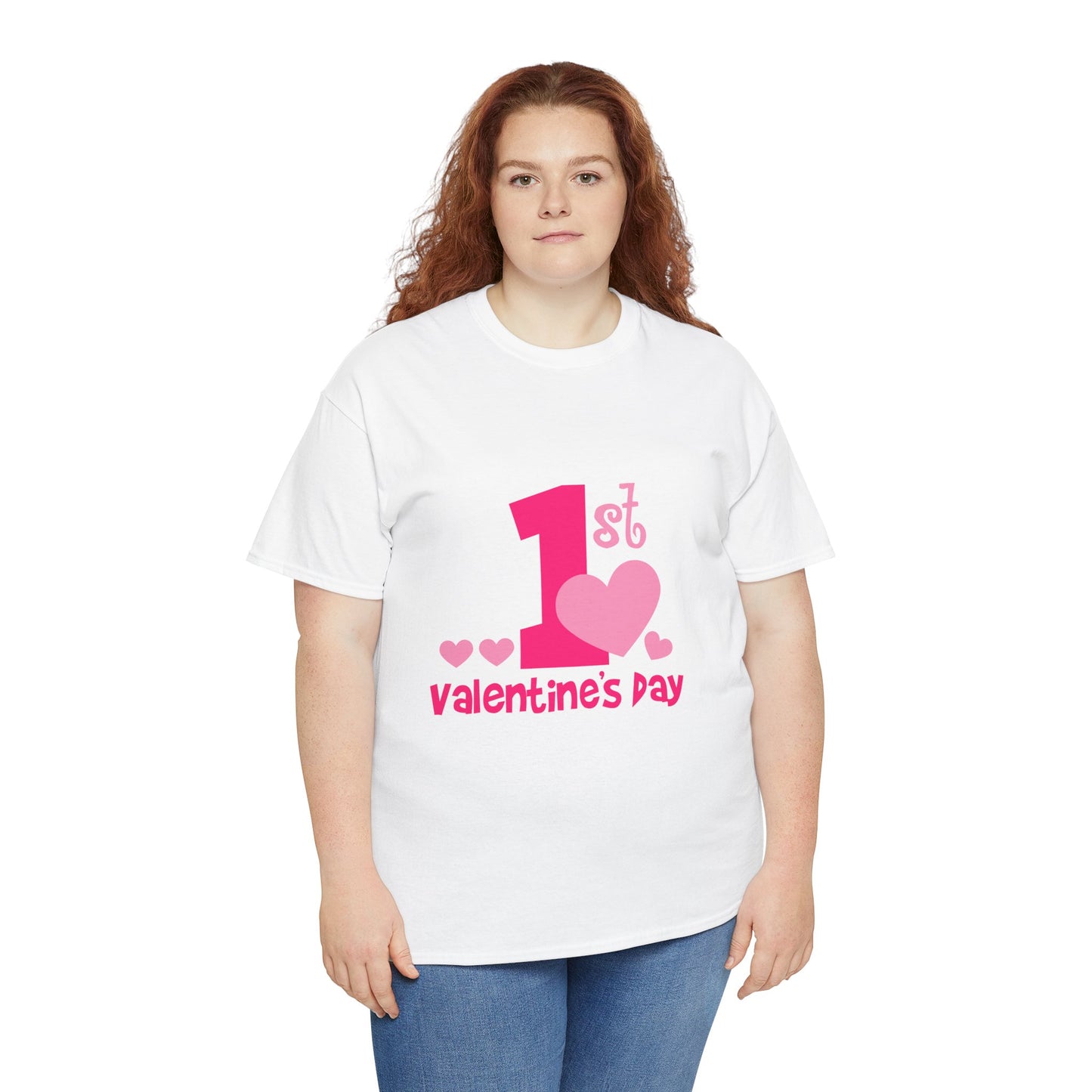Valentine's Day First Tee for Couples, Cute Unisex Cotton T-Shirt, Perfect Gift for New Parents, Fun Valentine's Day Tee, Celebration [...]