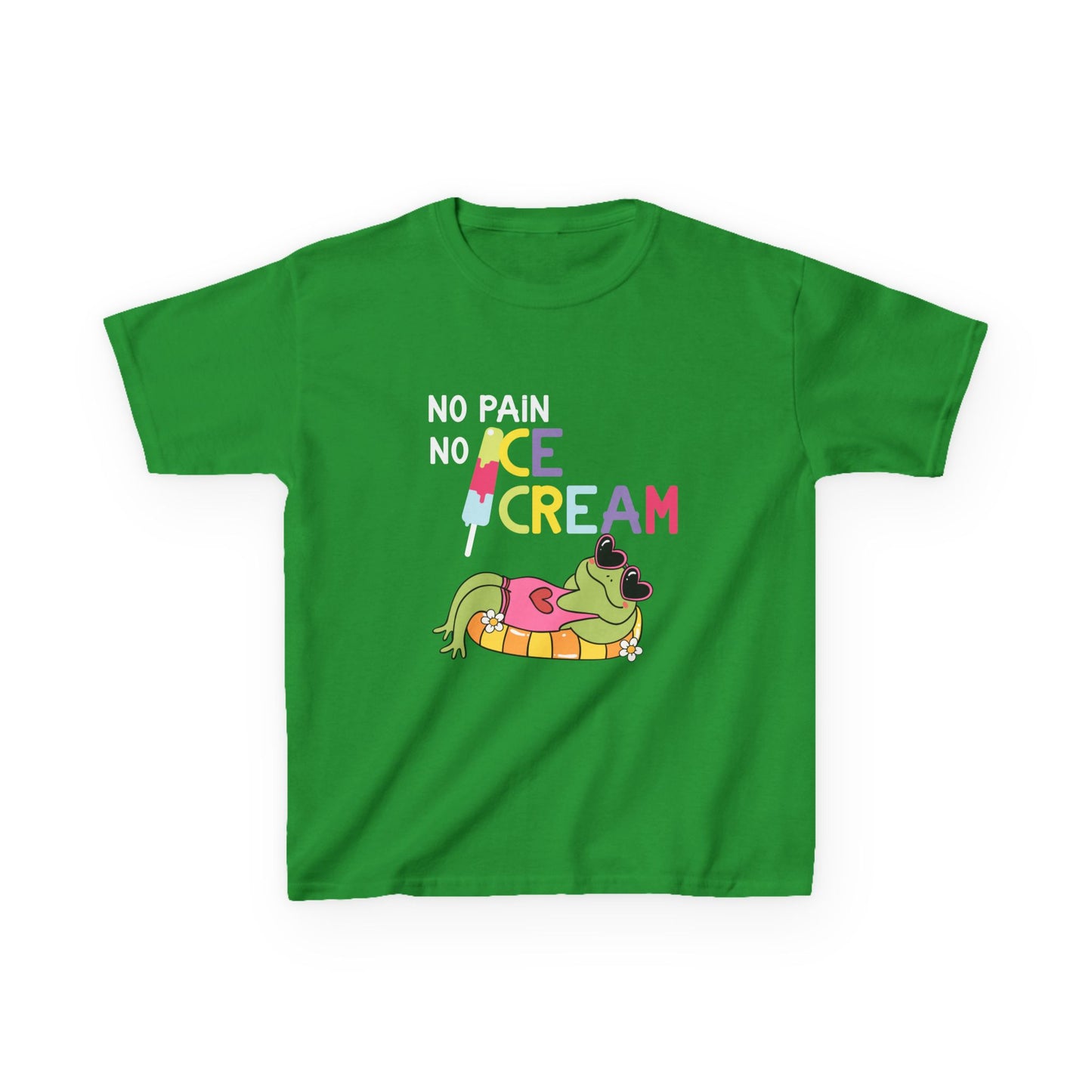 no pain no Ice Cream Dream Kid's Tee, Fun Summer T-Shirt