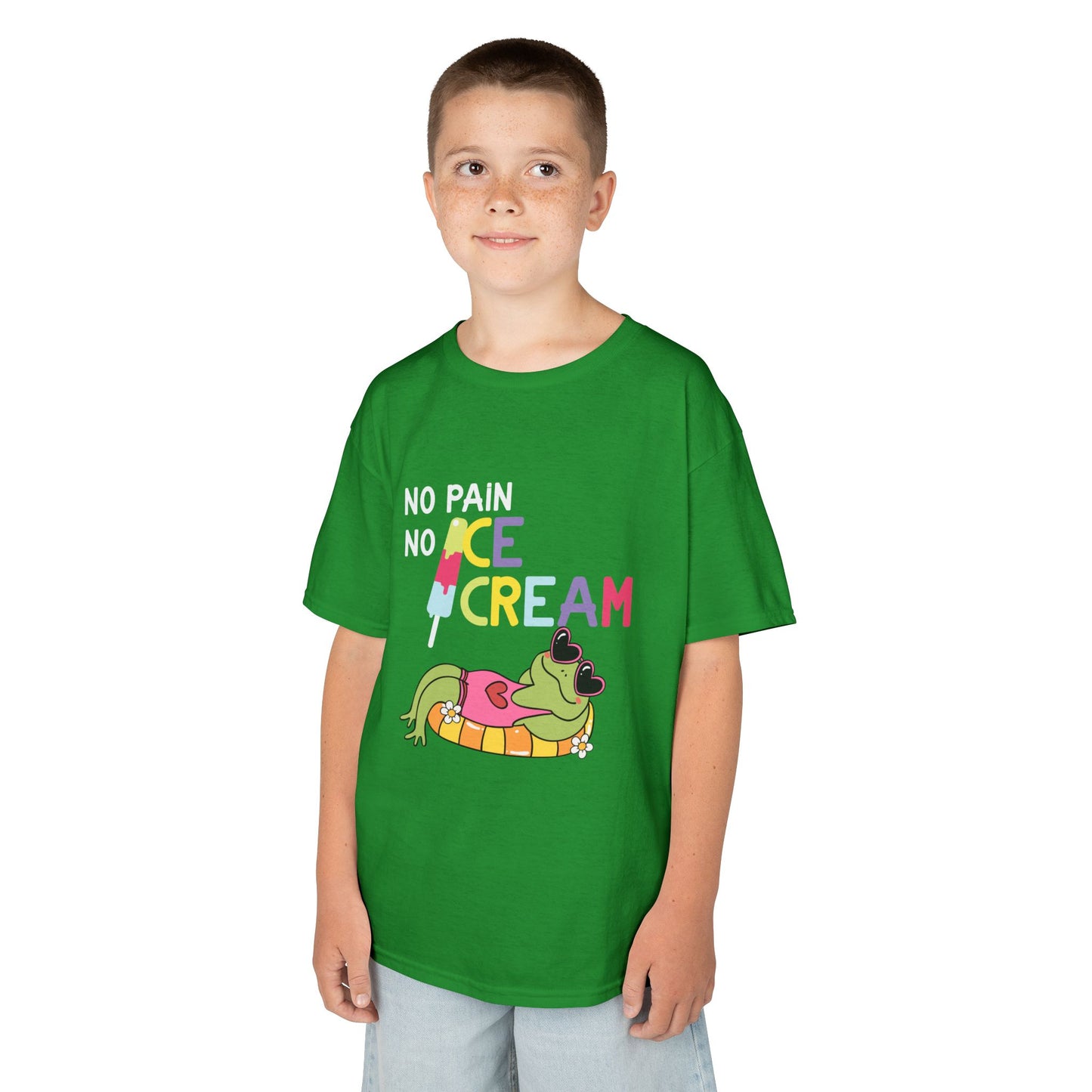 no pain no Ice Cream Dream Kid's Tee, Fun Summer T-Shirt